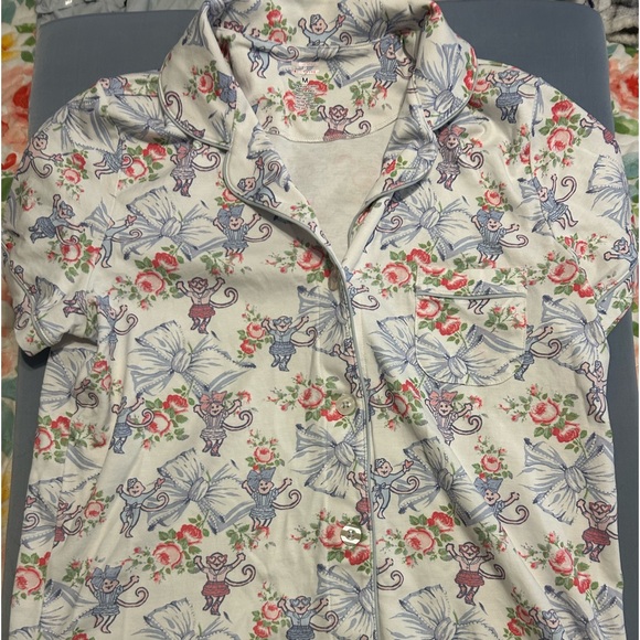 LOVE SHACK FANCY ROLLER RABBIT ROSA BEAUX MEDIUM PAJAMAS